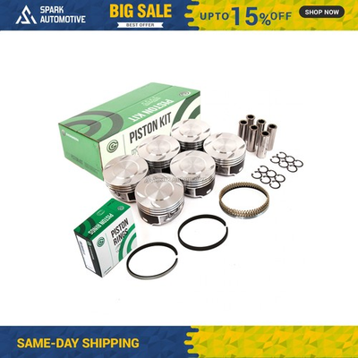 #ad Pistons w Rings fit 96 08 Ford Jaguar Lincoln Mercury Mazda 3.0L $169.99