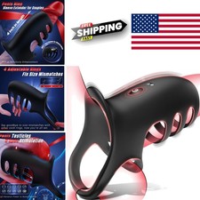 Vibrating Cock Ring Penis Sleeve 10 Vibration Modes Adult Sex Toys Men Couple...