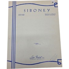 Siboney Lyric & Music by Ernesto Lecuona & Dolly Morse 1929 Vintage Sheet Music