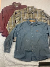 Carhartt Work Shirt Lot Mens XL Button Up Yard Work Paint Shop Bundle of 3 READ