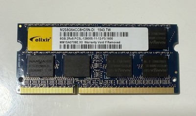 Nanya Elixir 8GB DDR3L 1600MHz PC3L-12800S 2Rx8 Laptop RAM M2S8G64CC8HD5N-DI