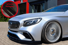 Spoilerschwert Frontspoiler aus ABS für Mercedes S-Coupe AMG Line schwarz glanz Spoilerschwert Frontspoiler aus ABS für Mercedes S-Coupe AMG Line schwarz glanz