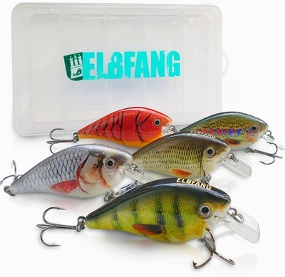  ELBFANG CRANKBAIT WOBBLER KUNSTKÖDER SET | ANGEL KÖDER ZUM HECHT BARSCH ANGELN