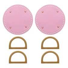 2pcs Bag Bases for Crochet, 7.5" x 7.5" Round Bag Bottom Shaper Pink