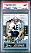 2010 Panini PLATINUM #10 Aaron Hernandez /25 (AU,RC,SP) 🔥PATRIOTS🔥 PSA8!