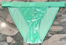 NEW Victoria Secret PINK Velvet Bikini Panty - Peppermint Green - XL