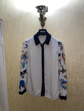 Women Shirt Beige Silk 36 / S / 44