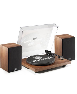Angels Horne Vinyl Record Player With Stand Alone Shelf Speakers- Hifi Bluetooth