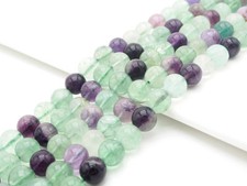 Natural Smooth Round Fluorite beads, 6mm/8mm/10mm/12mm Natural Green Purple