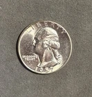 1957 Washington Quarter Dollar BU Brilliant Unc. 90% From Original Bank Roll