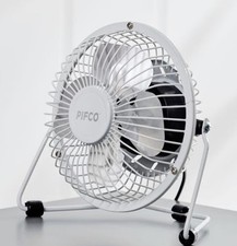Image of PIFCO USB Desk Fan 4” Perfect For Cooling Down Portable Easy To Use,White