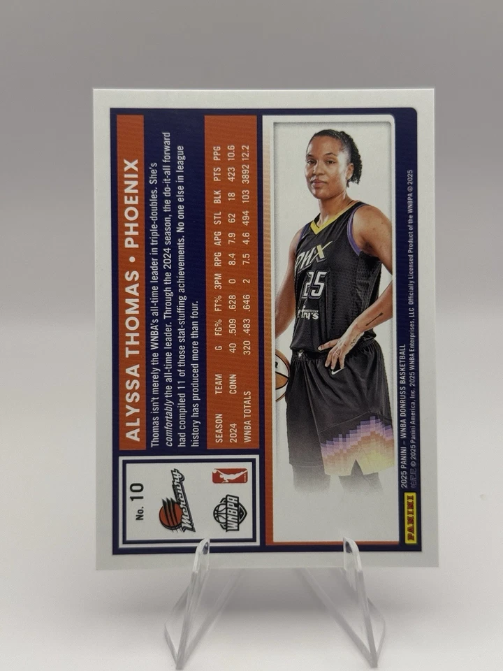 2025 Panini Donruss WNBA - Alyssa Thomas #10 Pink Laser /25 - Image 2 of 2