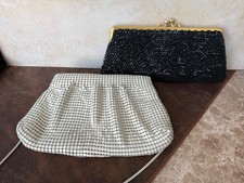PAIR OF VINTAGE HONG KONG BEADED BAGS..CLUTCH..PURSE..