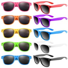 Bouiexye 10 Pack Neon Sunglasses Unisex Party Sunglass One Size, Multicolor