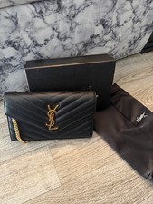 Saint Laurent Black Wallet on Chain Crossbody...