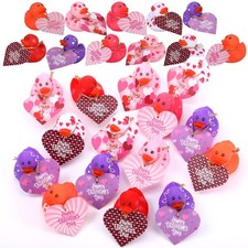 Jerify 24 Pcs 2 Inch Valentines Ducks for Kids Classroom Exchange Gifts Valentin