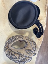 Ladies Vintage Fascinator Hats Black And Brown