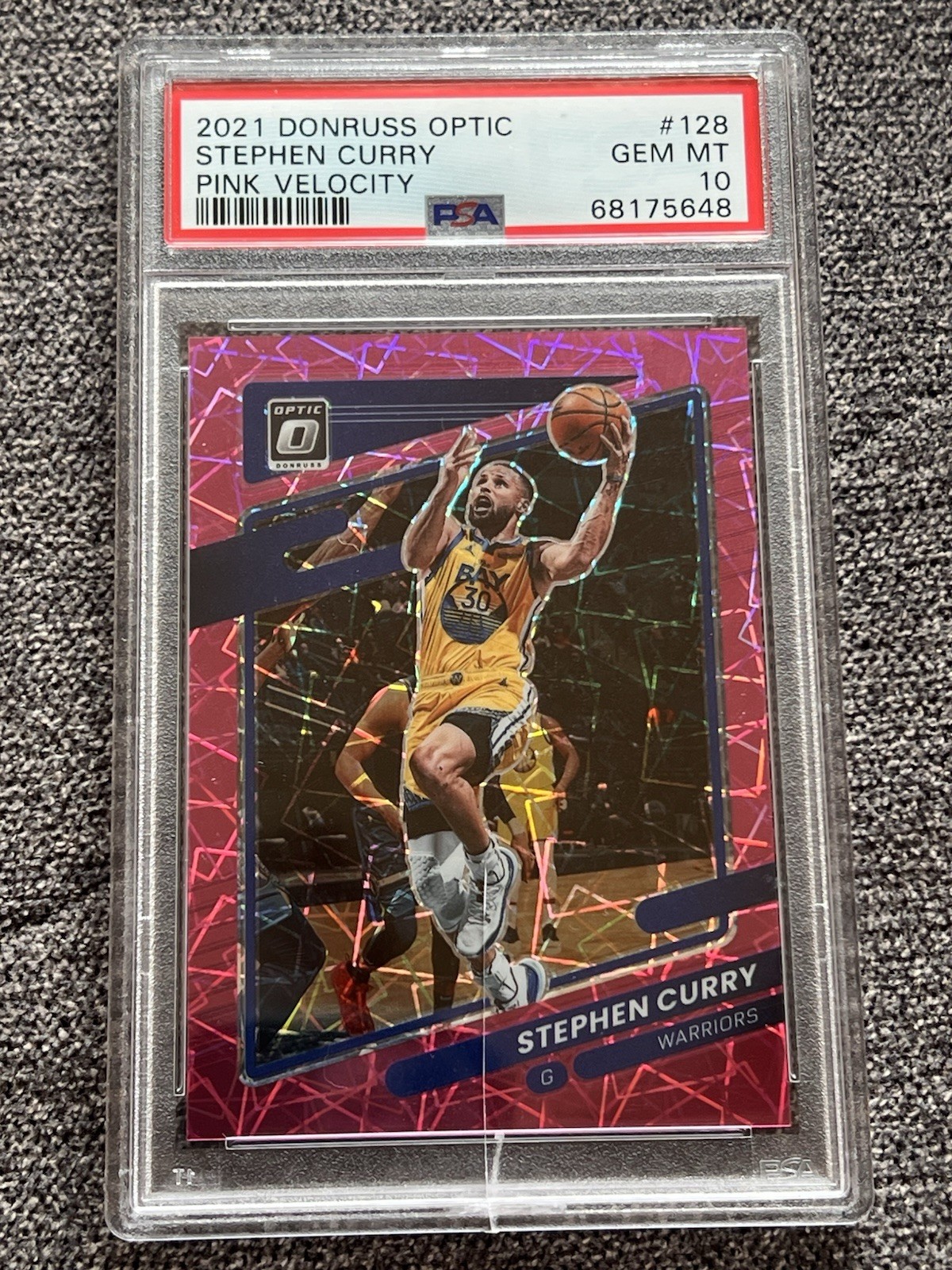 STEPHEN CURRY #/79 PSA 10 *Case Cracked*🔥2021-22 Donruss Optic PINK VELOCITY