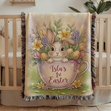 First Easter Bunny Blanket Baby Shower Gift Newborn Keepsake Soft