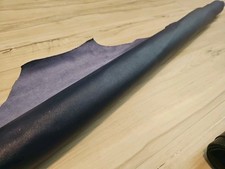 3-4oz SOFT NAVY BLUE FULL GRAIN LEATHER HIDE PANEL/SHEET/SQUARE/12X12X24 MATTE16