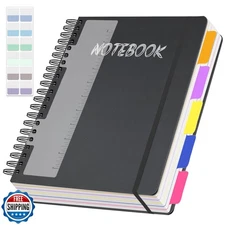 Ouzoustate 5 Subject Notebook College Ruled, 300 Pages A4 Hardcover Spiral No