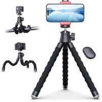 Mini Stativ FüR Smartphone Kamera, Biegsame Beine, 360° Drehung, Aluminium