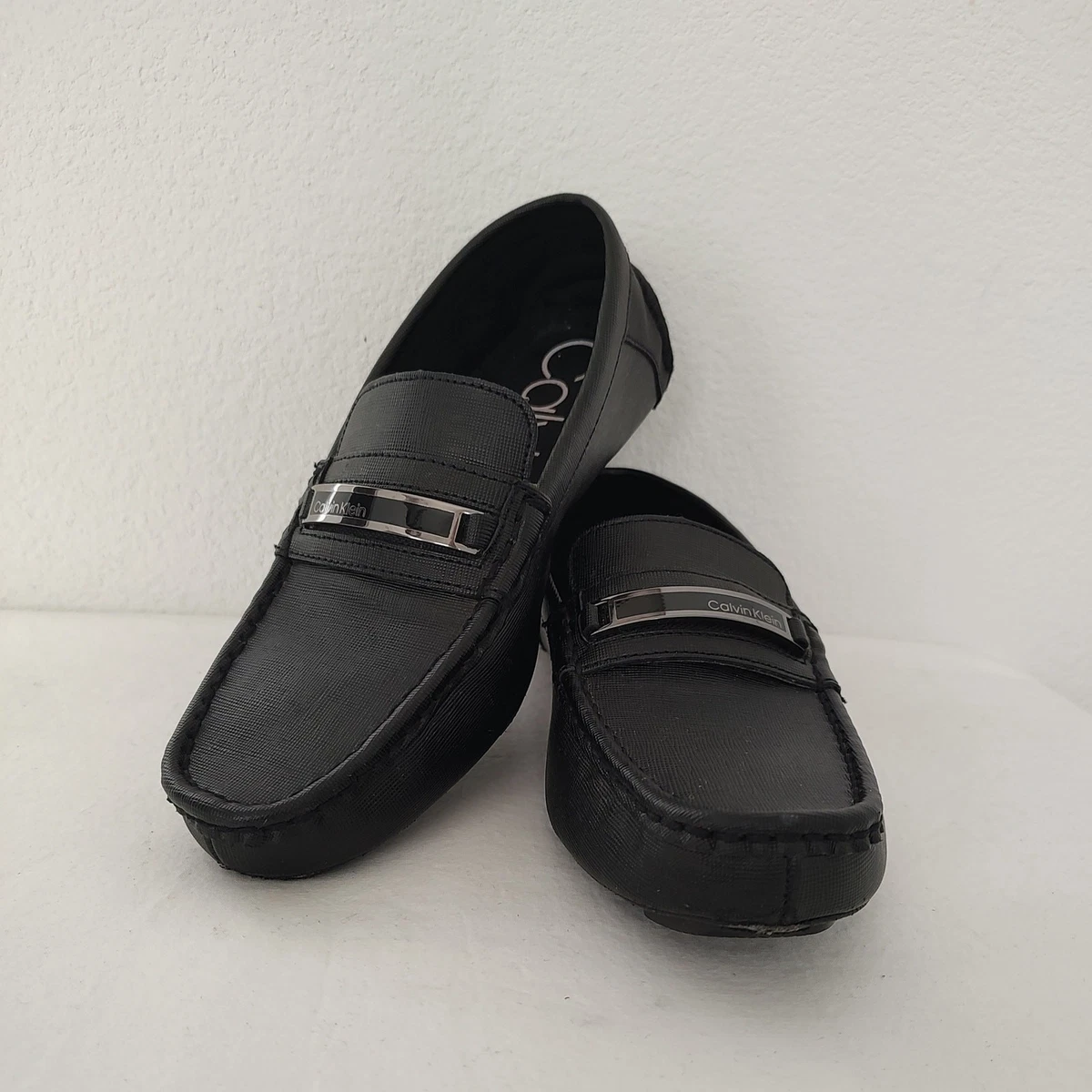 Calvin Klein MERVE 34F9189 Mens Size 9.5 Black Loafer Casual Dress Driving Shoes Calvin Klein Loafer Black Casual Shoes for Men for sale | eBay main image 2