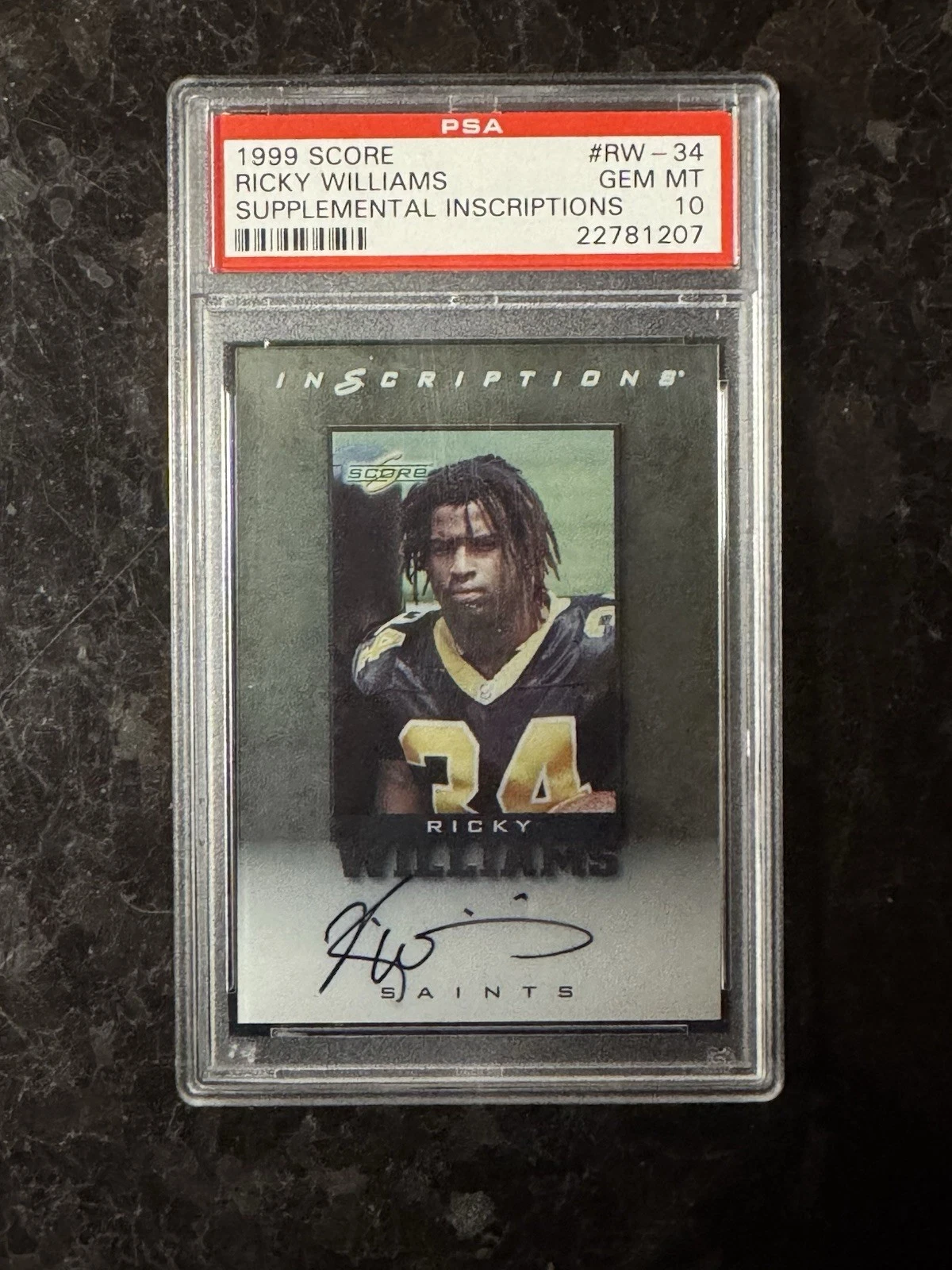 Ricky Williams Score Supplemental Inscriptions #RW34 Supplemental Inscriptions