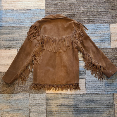 Vtg Joo-Kay Jacket Mens Small 40 Brown Suade Leather Tassel