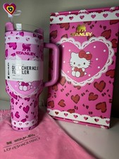 Hello Kitty Pink Cup 40 Oz Car Cup Straw Carry Case And Straw Topper Gifts
