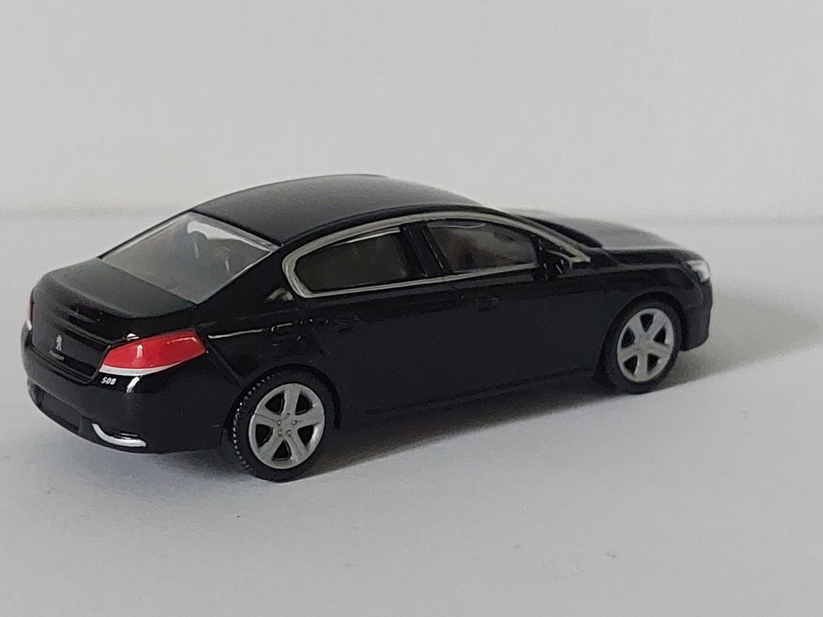 Norev Miniature Car 3 Inches 1/60 2014 Peugeot 508 Black Mk1 Phase