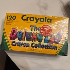 Vintage RARE Crayola the Deluxe 120 Crayon collection 1996 Brand new sealed