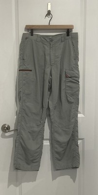 Simms Pants Men's M Guide Series Cargo Adjustable Waist Fishing Hiking Gray