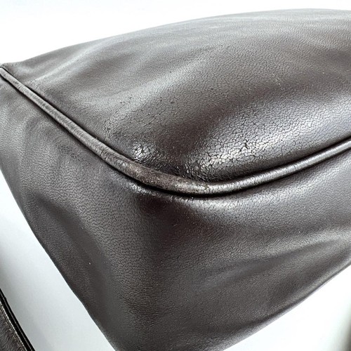 Max Mara Shoulder Bag Tote Bag Brown Leather Logo Women's USED FROM JAPAN - Picture 11 of 18