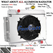 3row Radiator Wshroud Fan For 1969 -1970 Chevrolet Biscayne Impala Bel Air V8