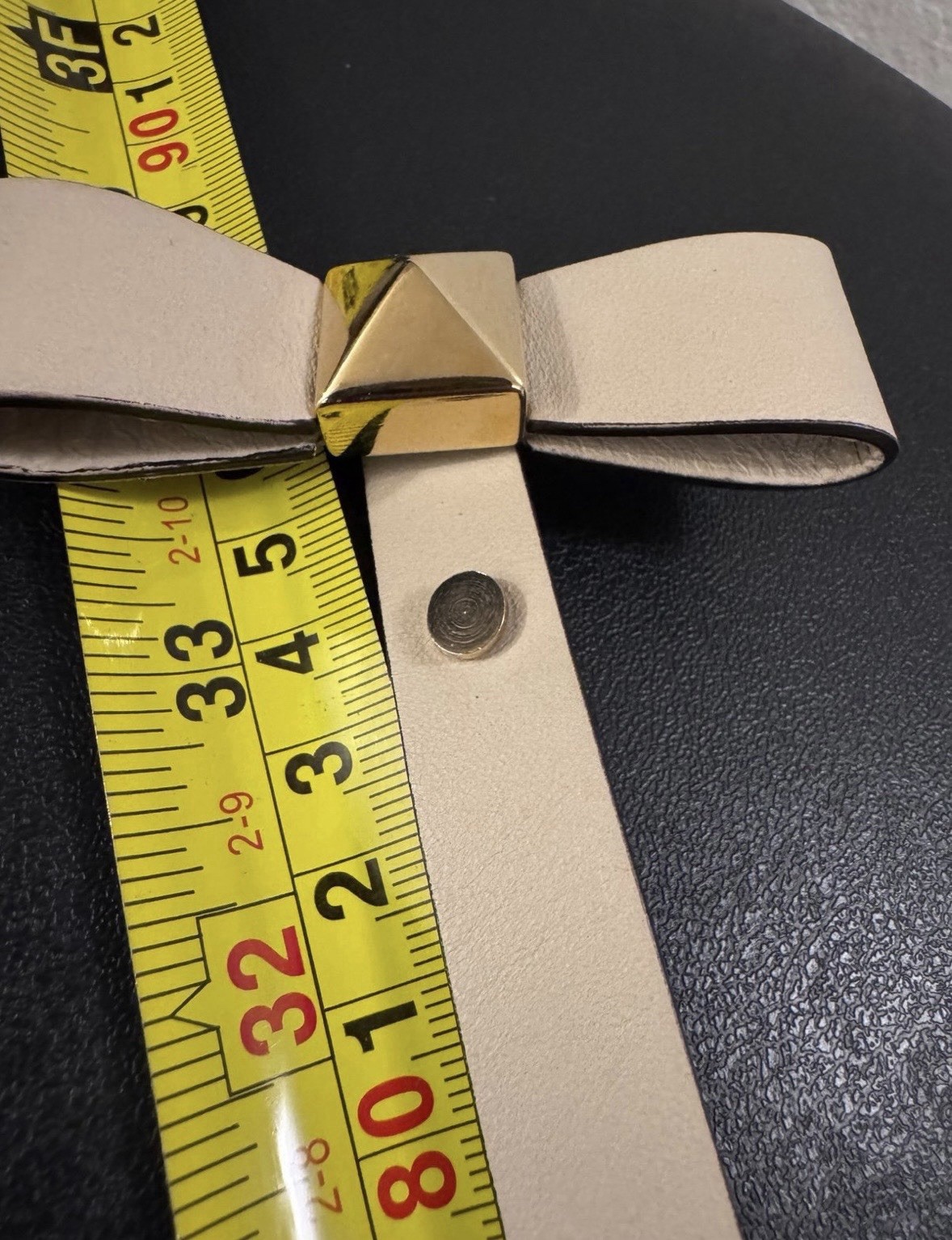 Kate Spade Bow Belt Bone Cream Leather Size Small thumbnail 6