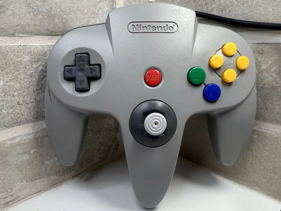 Official Nintendo 64 GRAY Controller AUTHENTIC OEM N64 NUS-005 - Good Joystick - Image 2 of 4