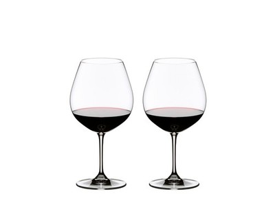 RIEDEL 6416/07 Vinum Pinot Noir (Burgundy Red) Wine Glass, 25 floz, Clear, 2PK