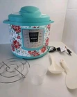 先锋女式速溶锅 IP-LUX 复古花卉 60 Aqua Teal 6QT 压力锅