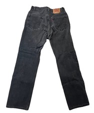 Vintage Levis 505 Batwing Jeans Mens 34x30 Black Straight Regular Cotton R Tab