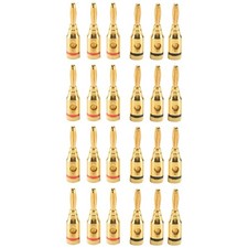 Banana Plugs Open Screw 24K Gold Plated Plugs Audio Jack Connector for6267