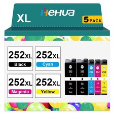 5PK T252XL 252XL Ink Cartridges For Epson WorkForce WF-3620 WF-3640 WF-7610 7110