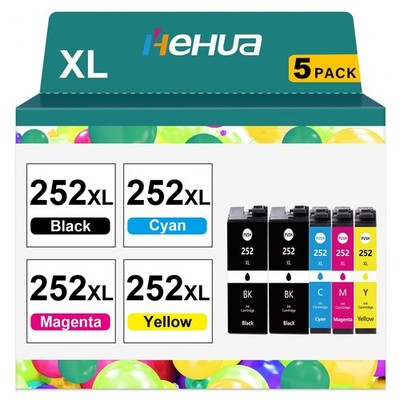 5PK T252XL 252XL Ink Cartridges For Epson WorkForce WF-3620 WF-3640 WF-7610 7110