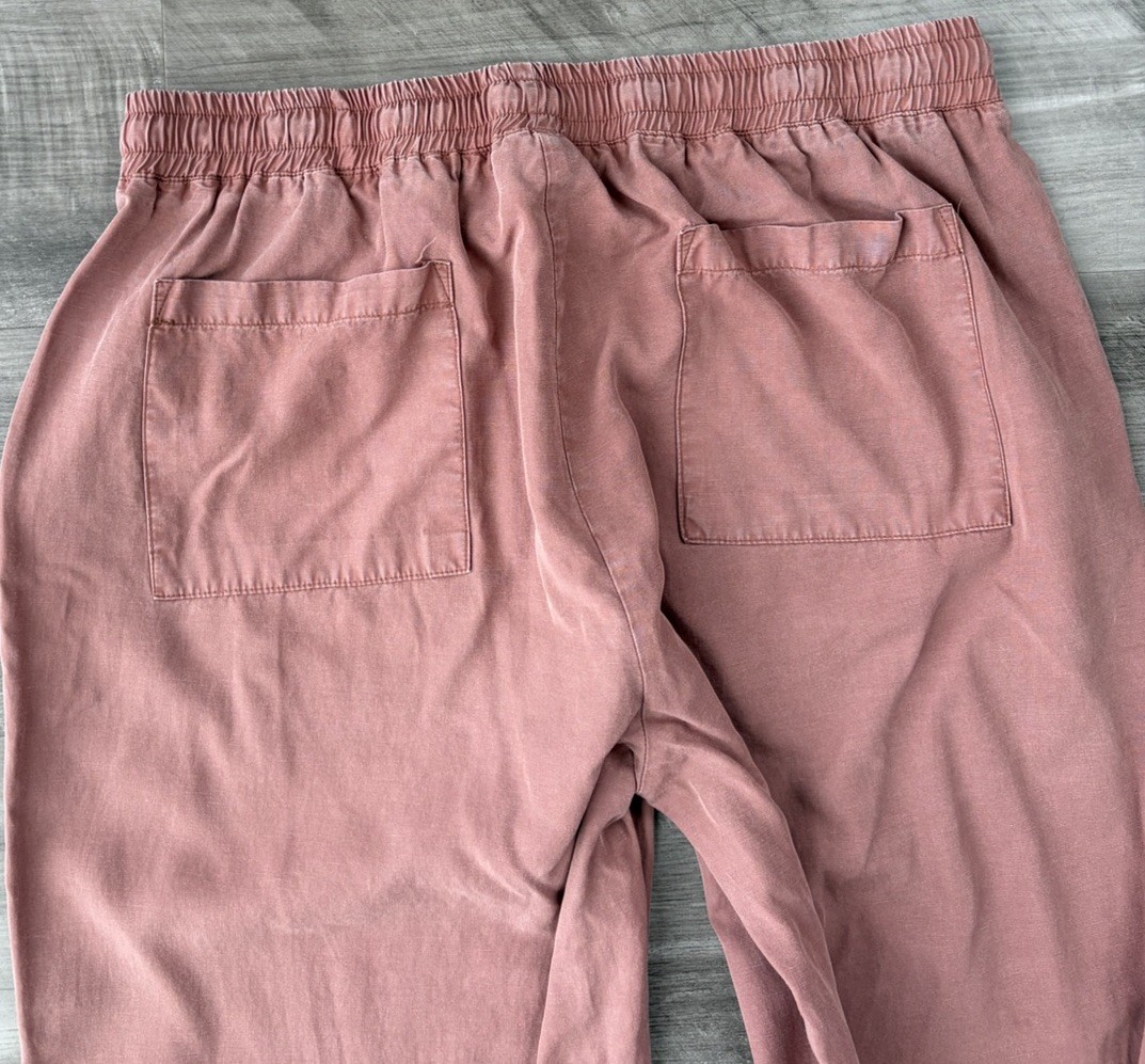 Thread And Supply Muted Red Drawstring Joggers Si… - image 6