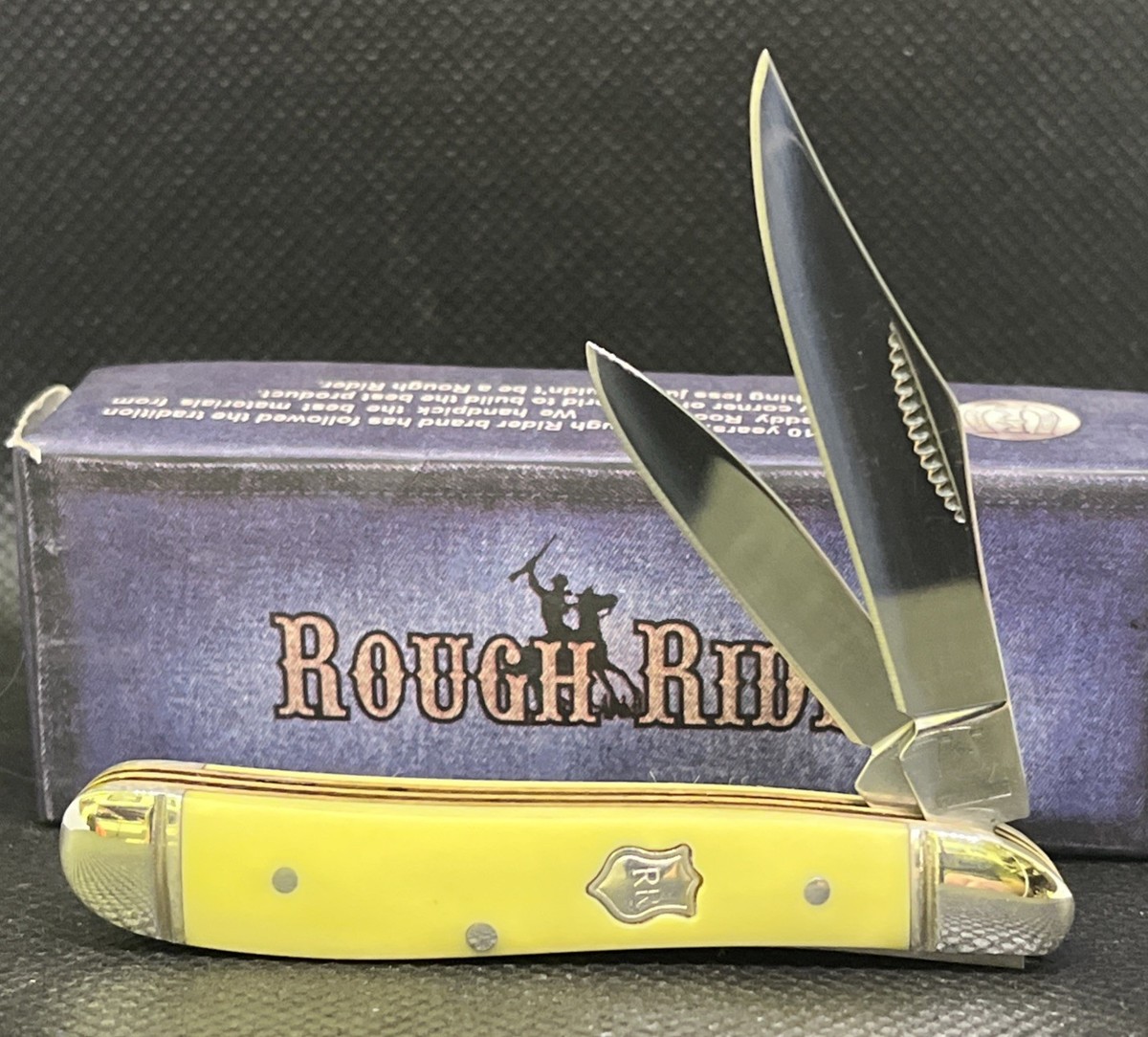 Rough Rider RR532 Yellow synthetic Peanut Pocket Knife | eBay