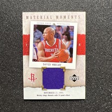 2005-06 Upper Deck DAVID WESLEY #MM-DA Material Moments JERSEY - NBA ROCKETS