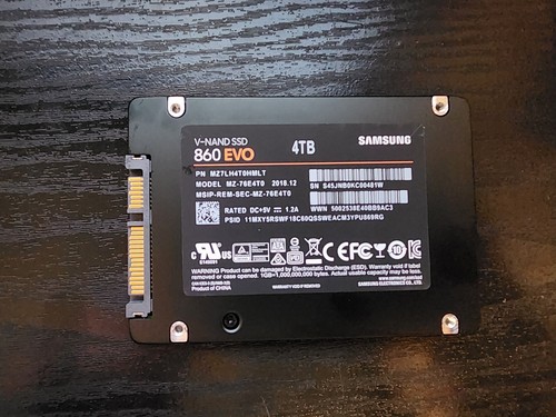 Samsung 860 EVO 4TB SATA 2.5" SSD (MZ-76E4T0) USED - Picture 2 of 2