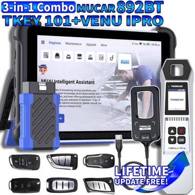 MUCAR 892BT+TKEY101+ipro TPMS Programming Car AI Diagnostic Tool KEY Coding 2026