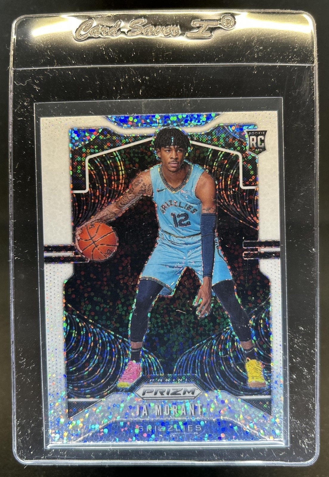 2019-20 Panini Prizm Ja Morant RC Prizm White Sparkle Rookie #249 Grizzlies