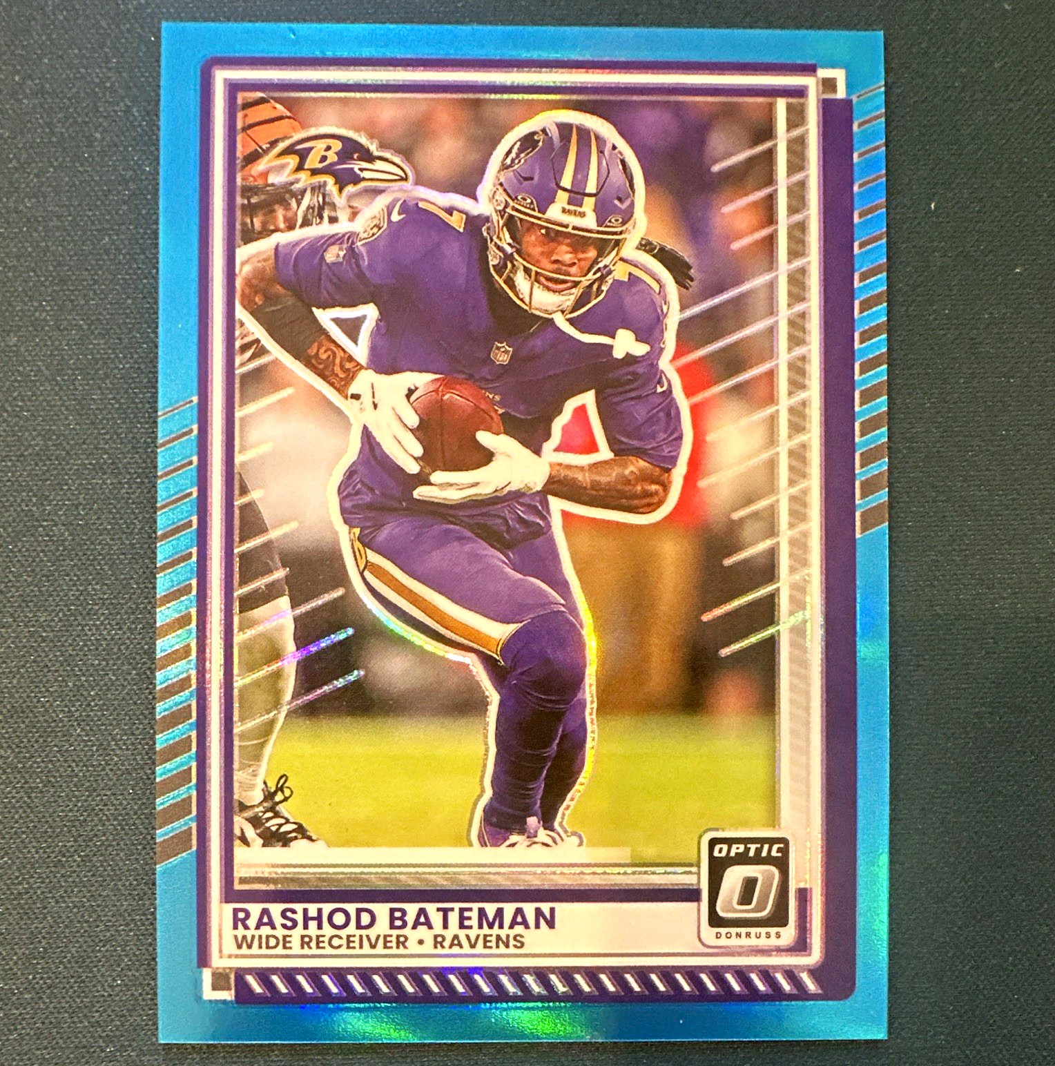 Panini 2025 Donruss Optic Rashod Bateman #20 Aqua Prizm 122/349 Ravens